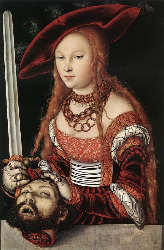 CRANACH, Lucas the Elder Judith with the Head of Holofernes dfg Norge oil painting art